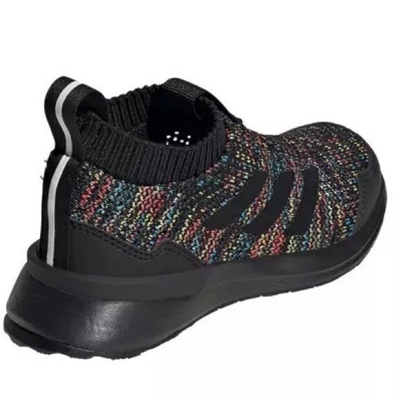 Adidas RapidRun LL Core Black/Multi Preschool Kids' Running Shoe Size 5 - Picture 4 of 8